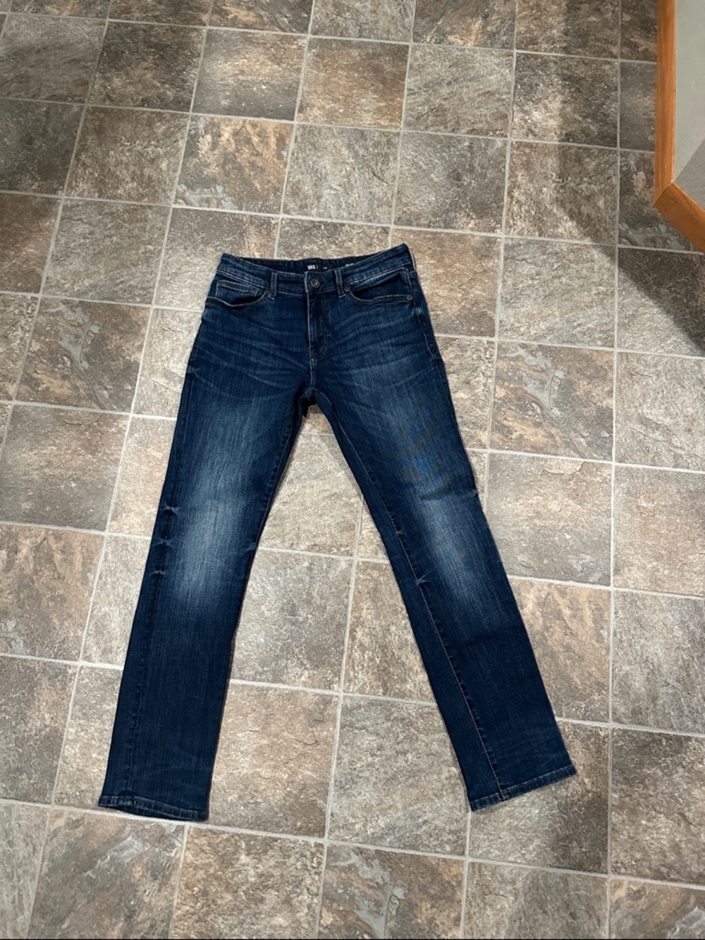 BKE Men's Dark Indigo Straight Jeans